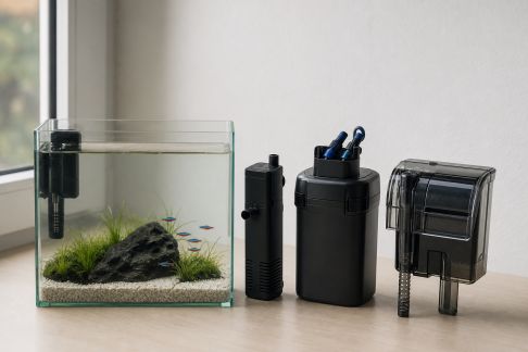 Choisir entre filtre interne, externe ou cascade pour un nano-aquarium